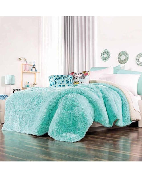 Cobertor Faux Fur Aqua