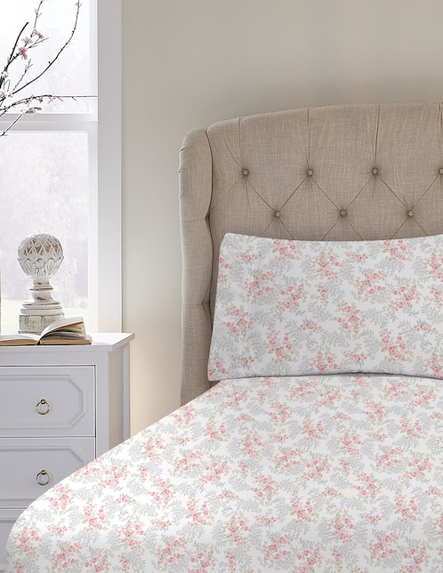Juego de sábanas de algodón Laura Ashley genevieve pink
