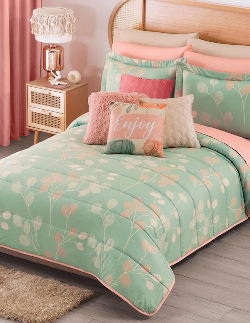 Set edredón Concord Hojas Menta