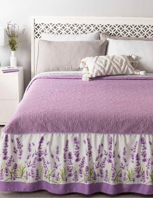 Colcha Vianney Lavanda con Volante