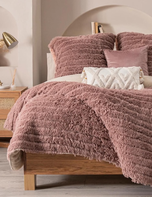 Cobertor Vianney Faux Fur Cozy Malva