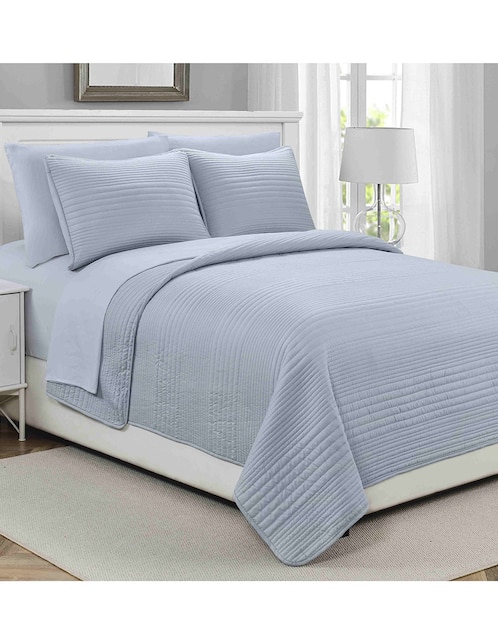 SET COLCHA STRIPE, KS, GRIS HAUS