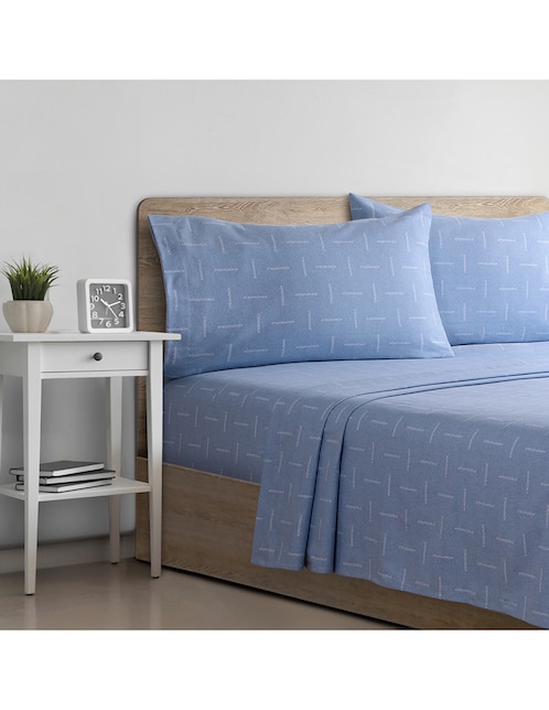 Juego de sábanas de franela Aeropostale Tim Soft Blue