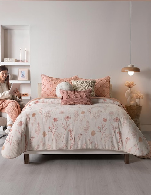 Cobertor Vianney Primavera estampado floral