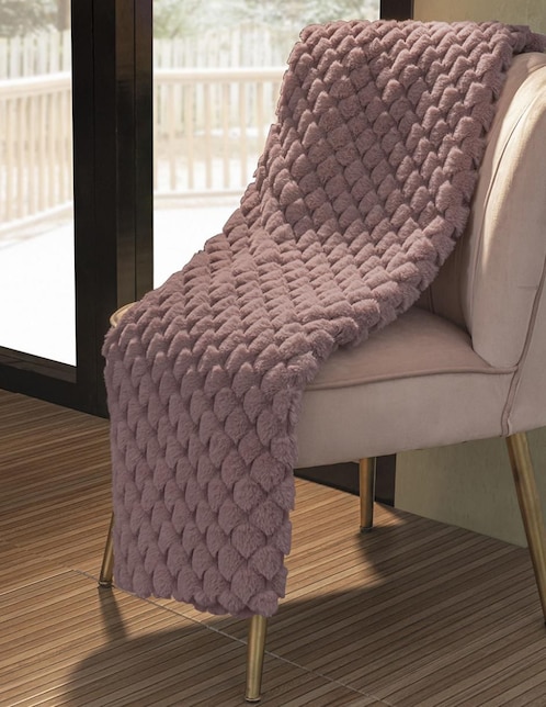 Frazada térmica de tejido microfibra Cozy Blush unisex