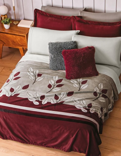 Cobertor Vino Otoñal estampado gráfico