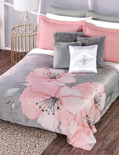 Cobertor Zion estampado floral