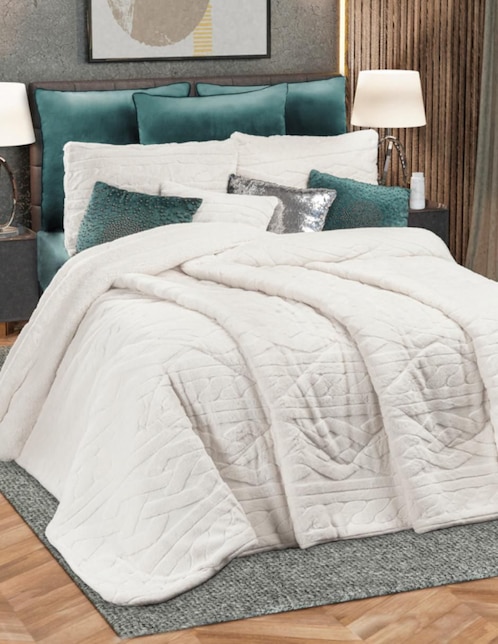Cobertor Regina Artic Opulence estampado texturizado