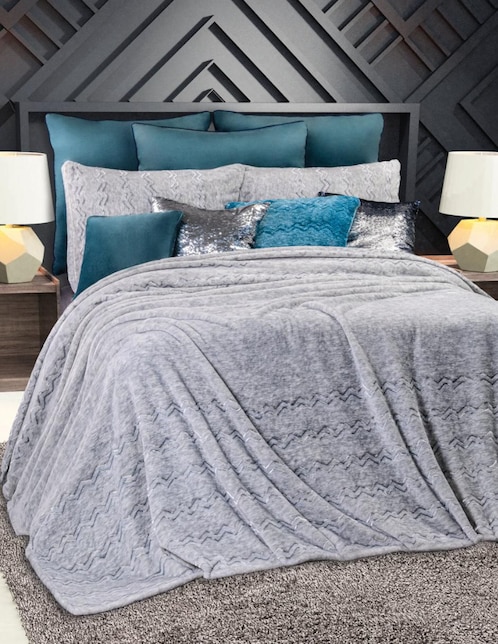 Cobertor Regina Glaciar Ultra Fleece estampado texturizado