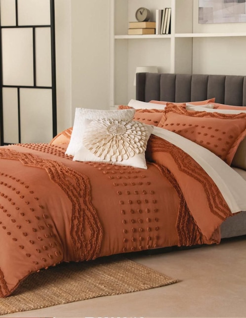 Set edredón Concord Arcilla Boho Tufted