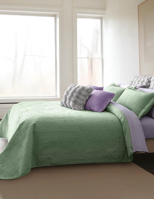 Set de colcha Velvet Pistachio