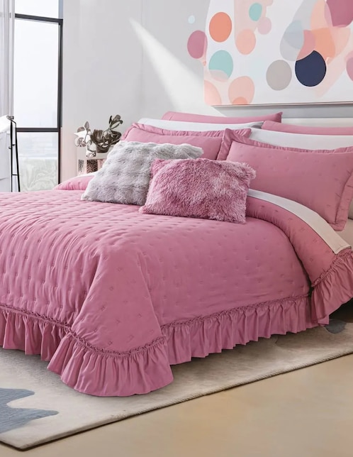 Colcha Concord Volante Blush