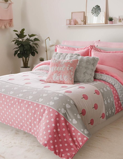 Cobertor Polka Hearts estampado gráfico