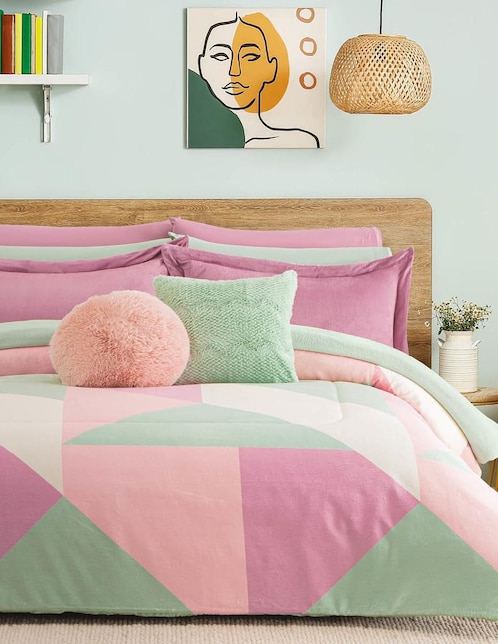 Cobertor Berry Peach estampado abstracto