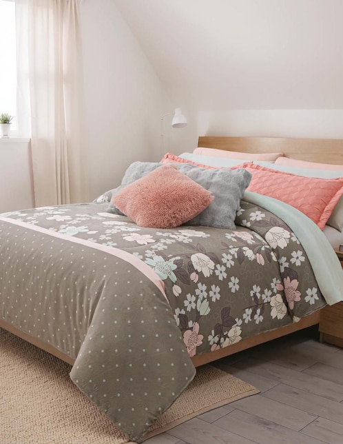 Cobertor Flowers & Dots estampado floral