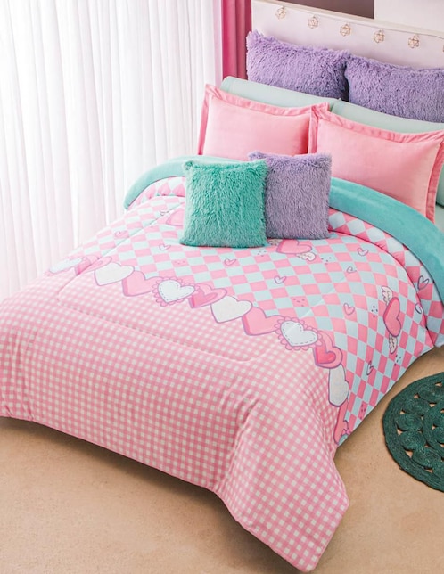 Cobertor Dulces Corazones estampado gráfico