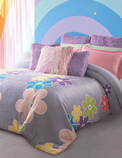 Cobertor Colors & Flowers estampado floral