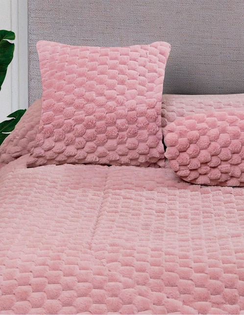Cobertor Dormireal Estambul Palo De Rosa estampado texturizado