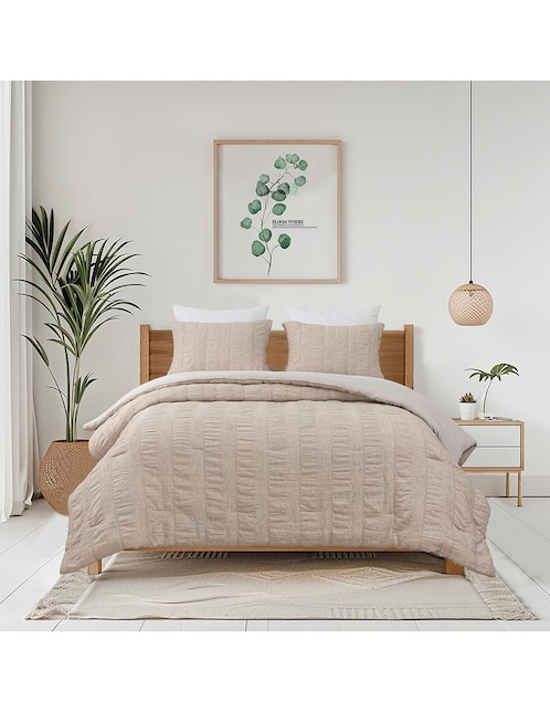 Set edredón Linen Waffle 1