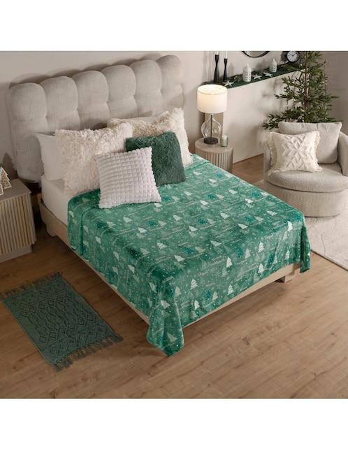 Cobertor navideño estampado gráfico 1