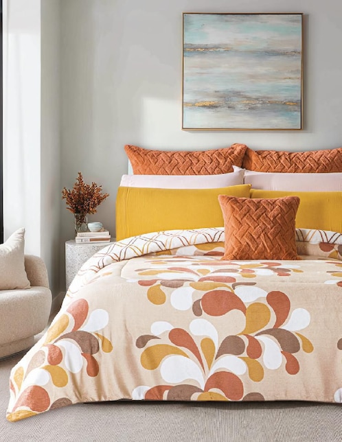 Cobertor dúo belleza otoñal estampado floral