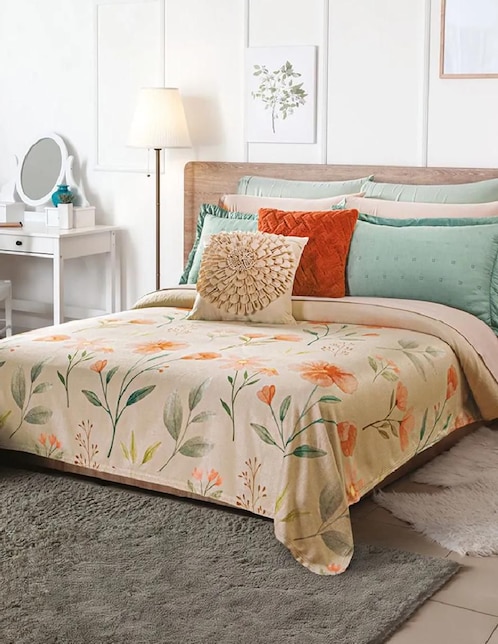 Cobertor estampado floral