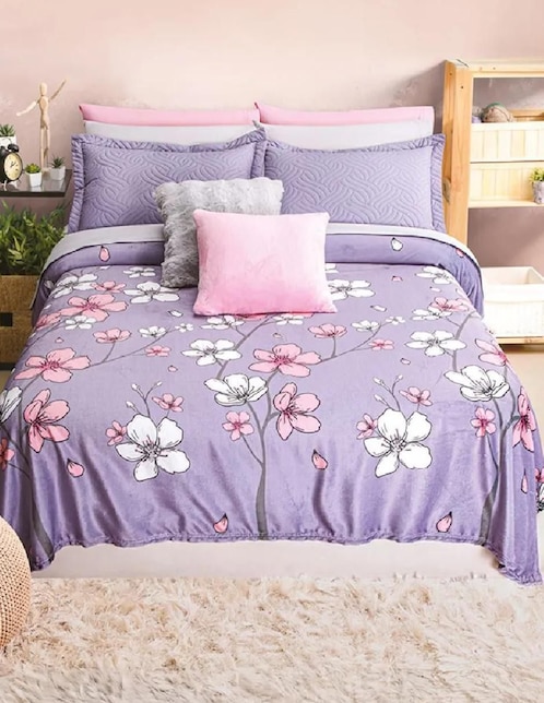 Cobertor estampado floral