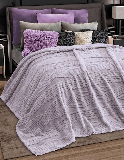 Cobertor Regina San Marcos Cardigan estampado texturizado