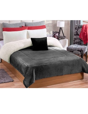 Imagen de producto Cobertor con borrega Concord gris