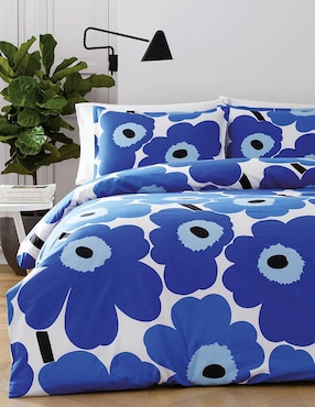 Set Duvet Marimekko Unikko True Blue De Algodón