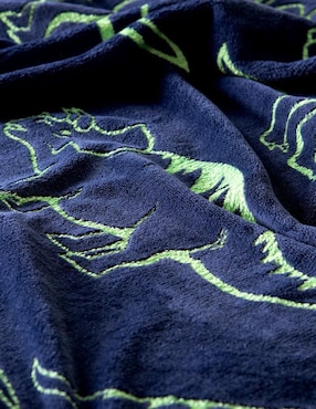 Cobertor Vianney Dinos Glow In Dark estampado gráfico