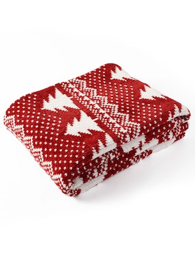 Frazada navideña clásica de tejido punto Haus Holidays Xmas Tree unisex