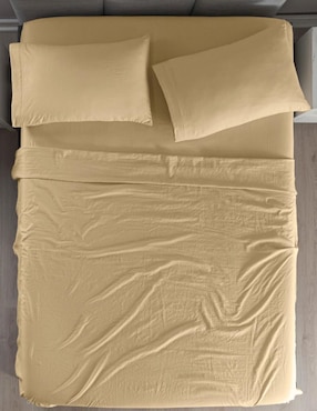 Juego de sábanas de microfibra Vianney Washed