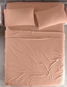 Juego de sábanas de microfibra Vianney Washed