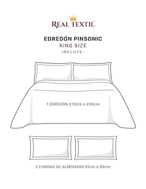 Set edredón Real Textil Pinsonic