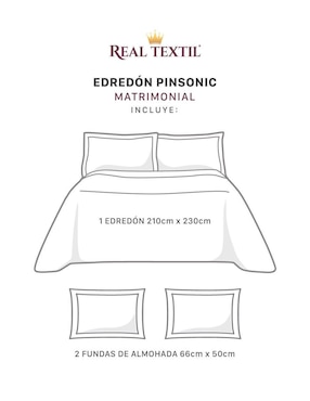 Set edredón Real Textil Pinsonic