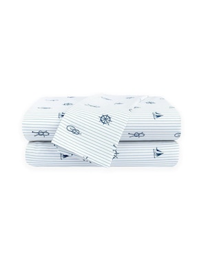 Juego de sábanas de algodón 150 hilos Nautica Mainline Navy