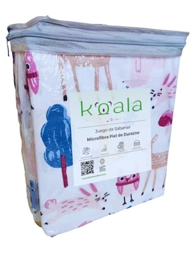 Juego de sábanas de microfibra Rebeca Koala Estampada