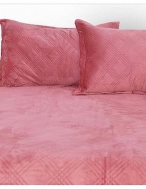 Set de colcha Dormireal Velvet Palo De Rosa