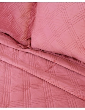 Set de colcha Dormireal Velvet Palo De Rosa