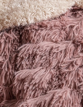 Cobertor Vianney Faux Fur Cozy Malva estampado texturizado