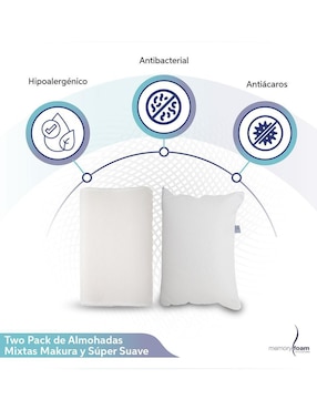 Almohada Memory Foam Two Pack Mixto Super Suave/Makura firmeza media