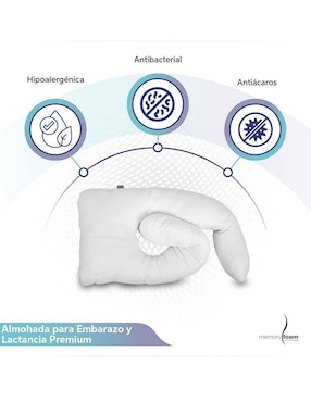 Almohada prenatal Memory Foam firmeza media