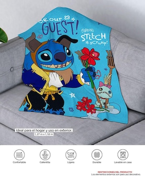 Cobertor Stitch Providencia Stitch flores estampado infantil