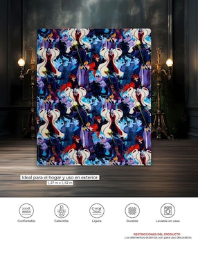 Cobertor Villains Providencia Disney Villanos pura maldad estampado infantil