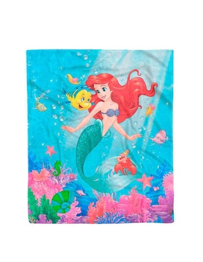 Cobertor Ariel Providencia Sirenita peces estampado infantil