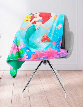 Cobertor Ariel Providencia Sirenita peces estampado infantil