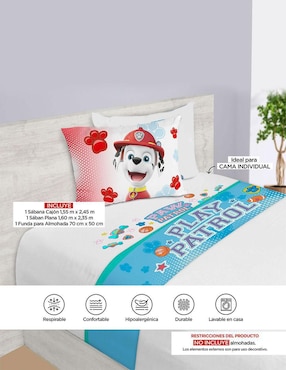 Juego de sábanas de microfibra Providencia Paw Patrol Deportes