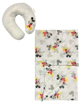 Set frazada/cojin de tejido microfibra Tatys Fashion Mickey Mouse Mickey