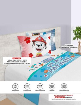 Juego de sábanas de microfibra Providencia Paw Patrol Deportes